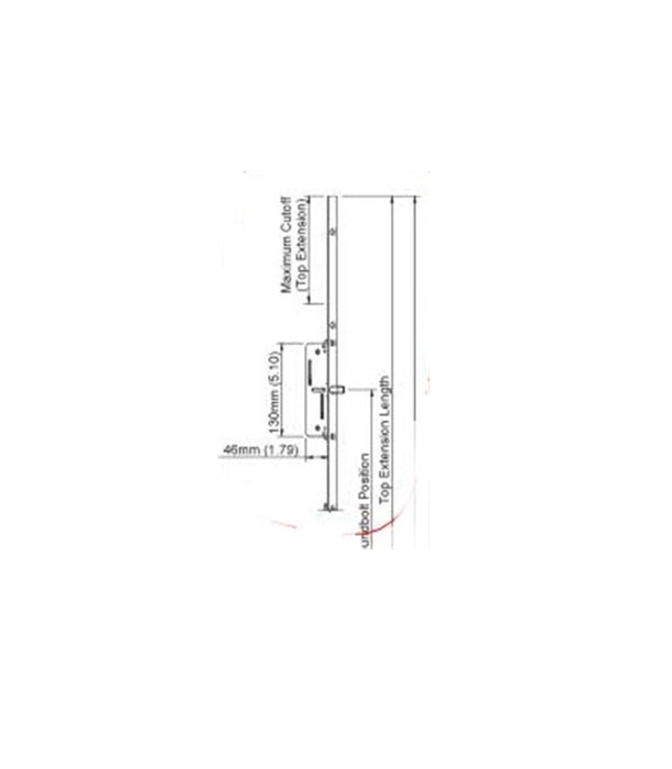 Top Extension Roundbolt Handle height: 36”-Countryside Locks