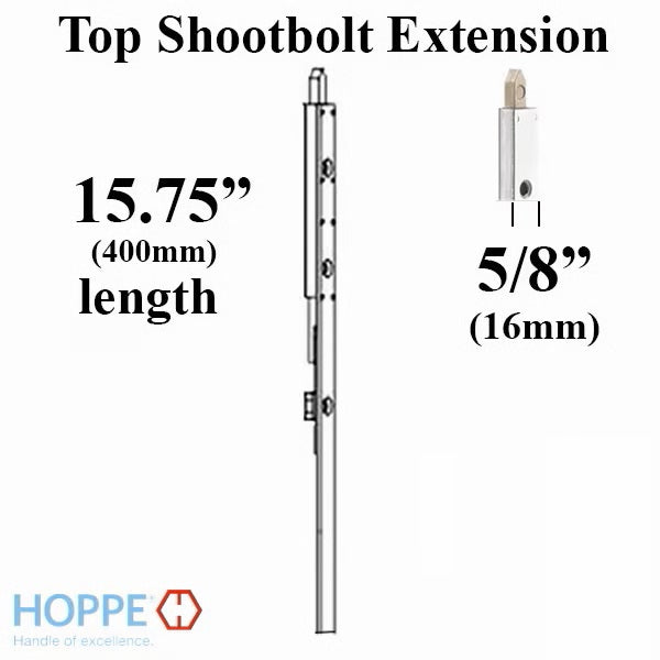 16mm Manual Top Extension, Shootbolt 15.75" length-Countryside Locks