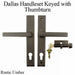 Dallas Contemporary Lever Handle, Keyed Active with Thumbturn, M1643 / 2161N Set - Rustic Umber-Countryside Locks