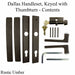 Dallas Contemporary Lever Handle, Keyed Active with Thumbturn, M1643 / 2161N Set - Rustic Umber-Countryside Locks